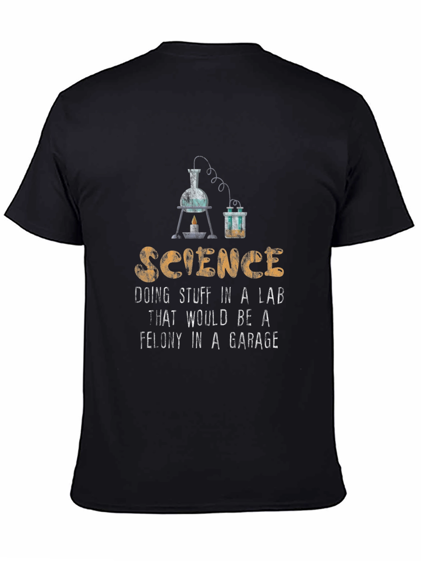 Science Lab Humor T-Shirt - Black