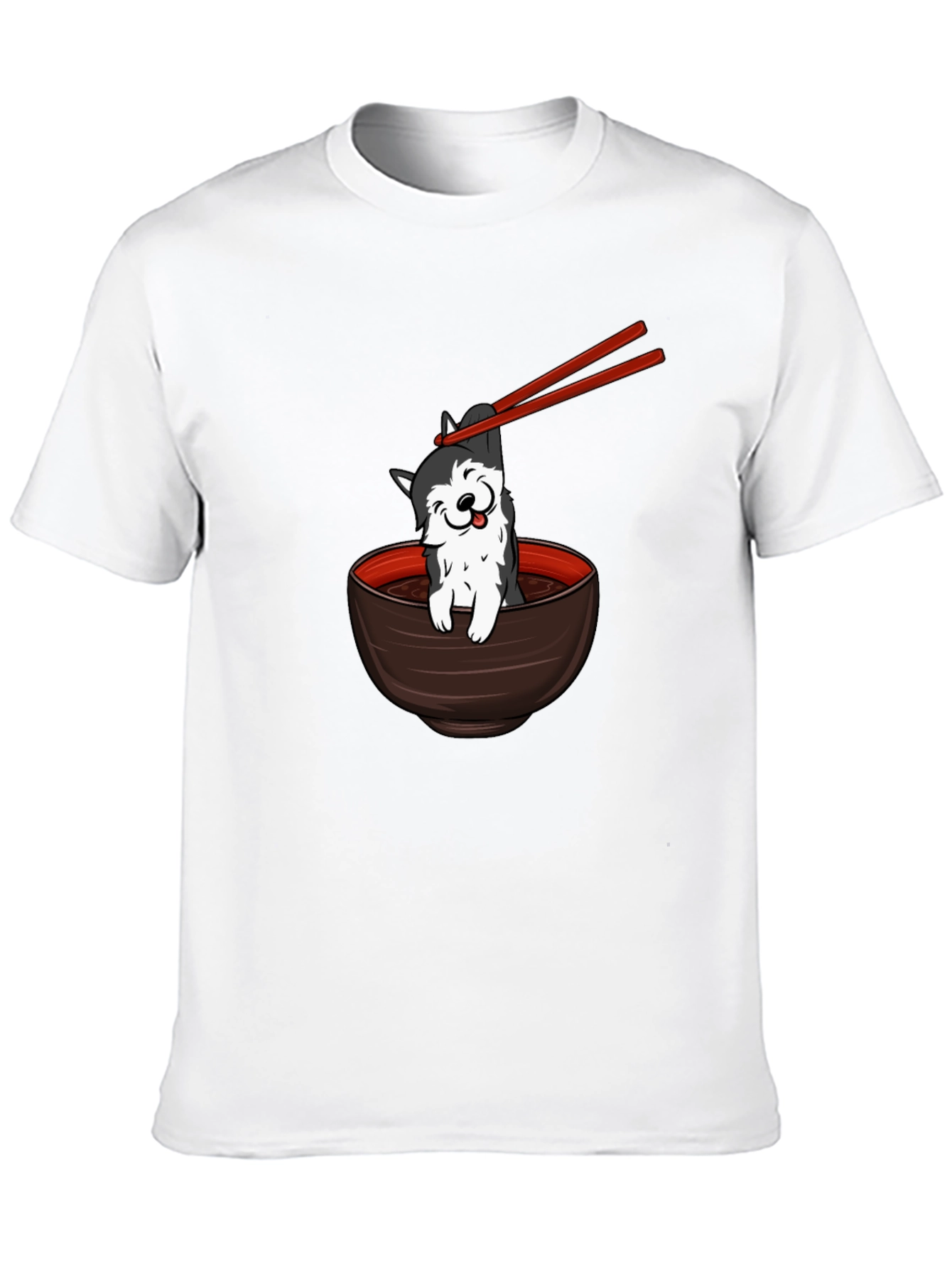 Husky Ramen Bowl Black T-Shirt