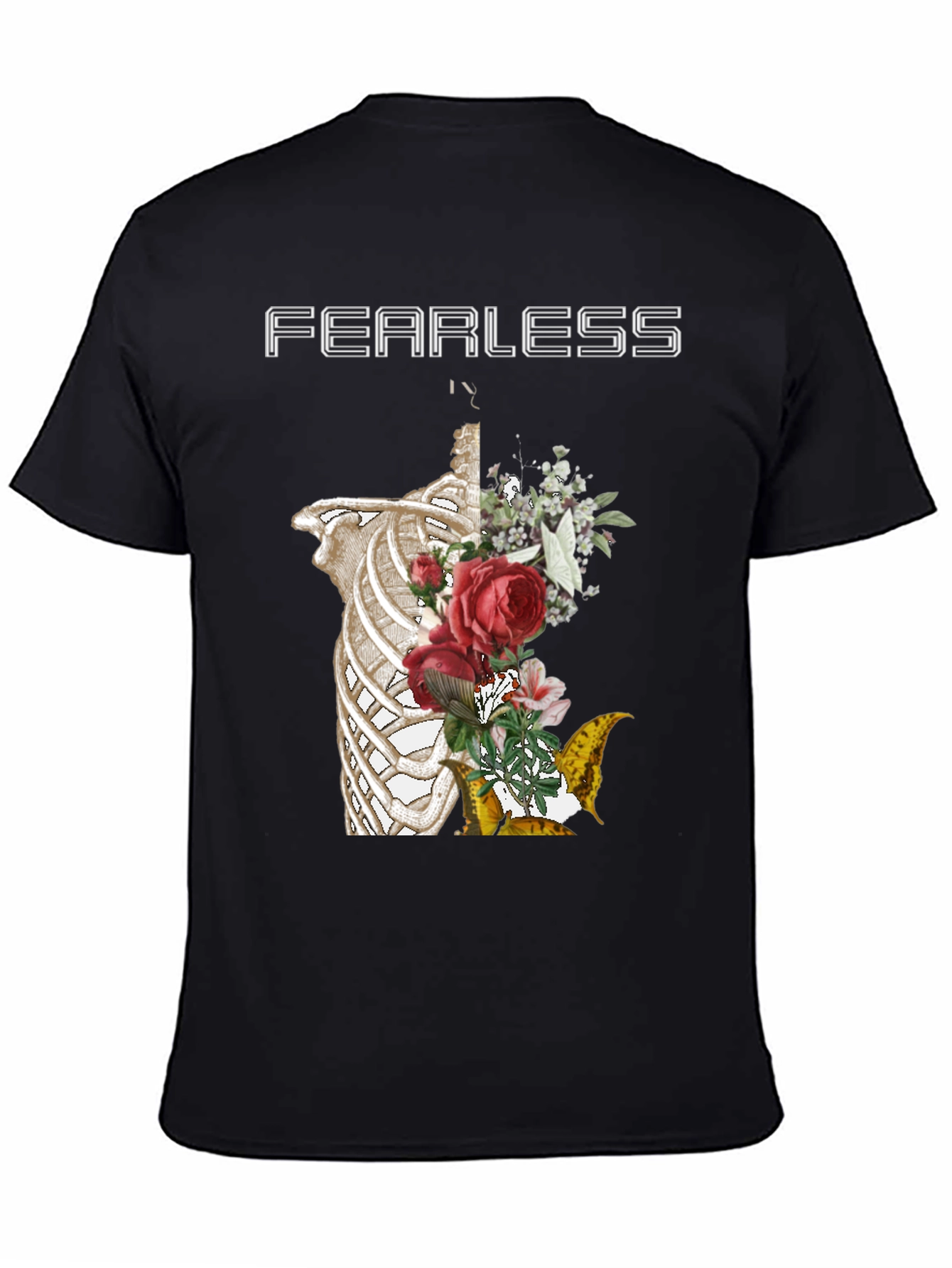 Fearless Ribcage Floral Graphic Tee
