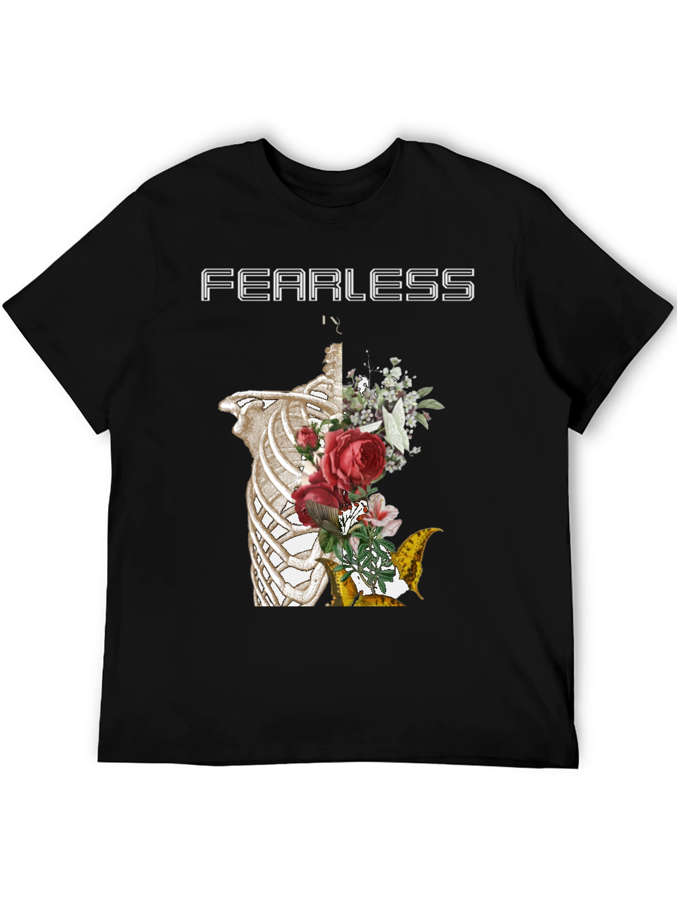 Fearless Ribcage Floral Graphic Tee