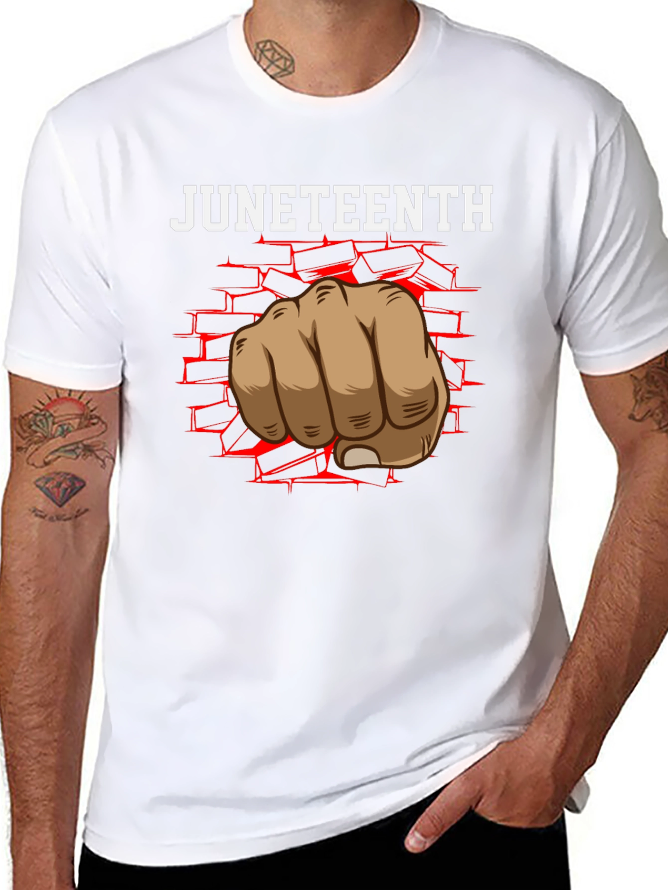 Juneteenth Fist Graphic Tee - Black