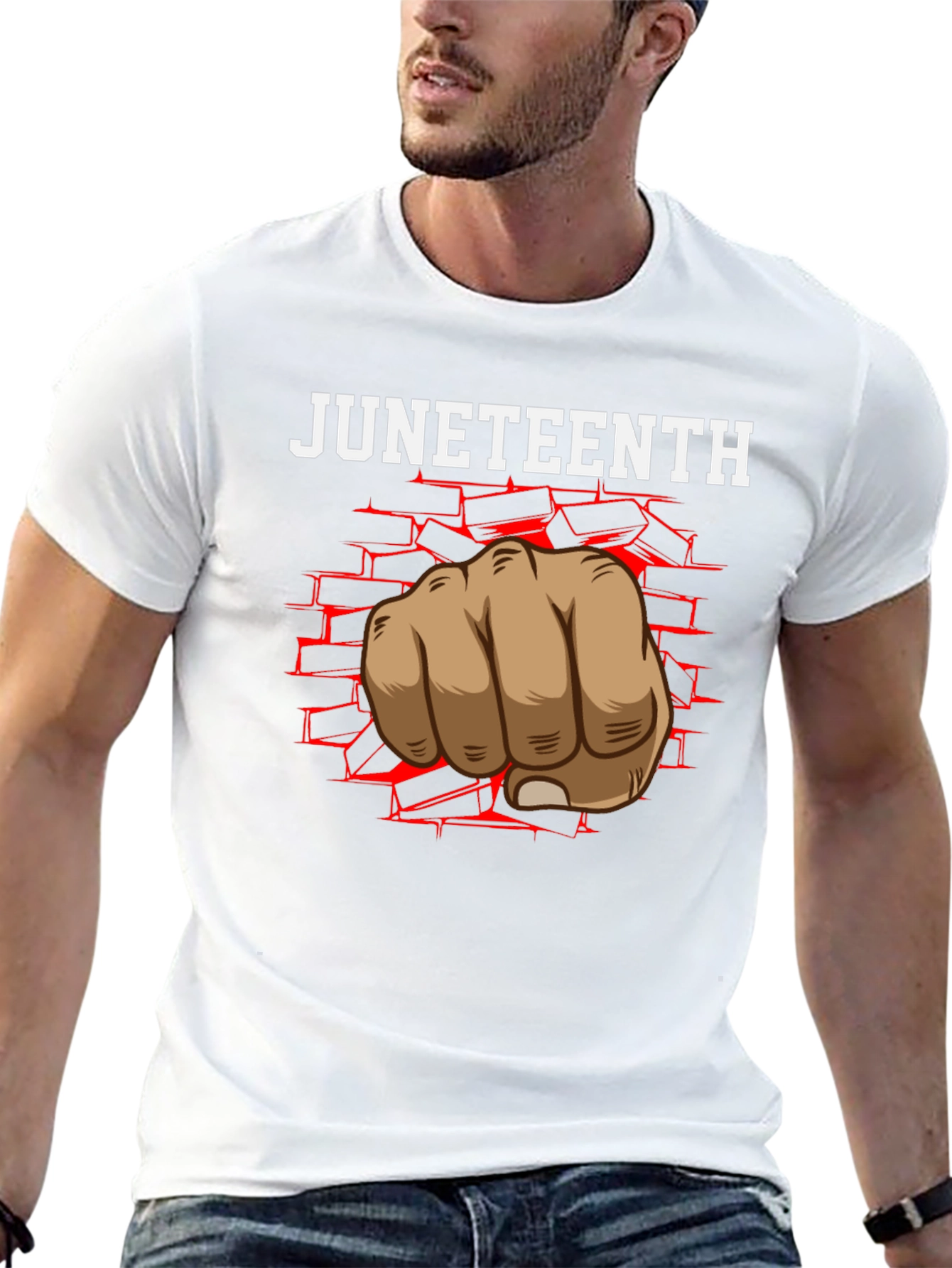 Juneteenth Fist Graphic Tee - Black
