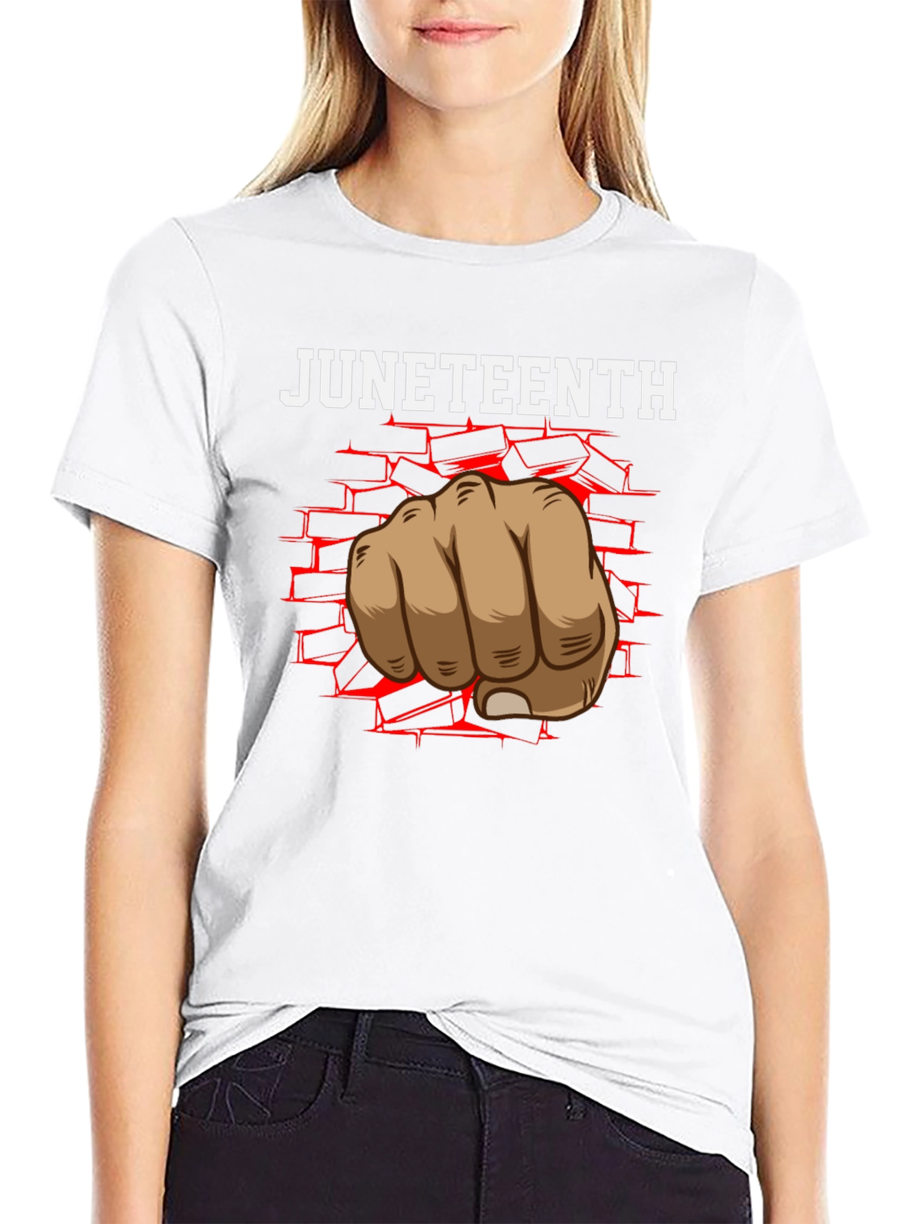 Juneteenth Fist Graphic Tee - Black