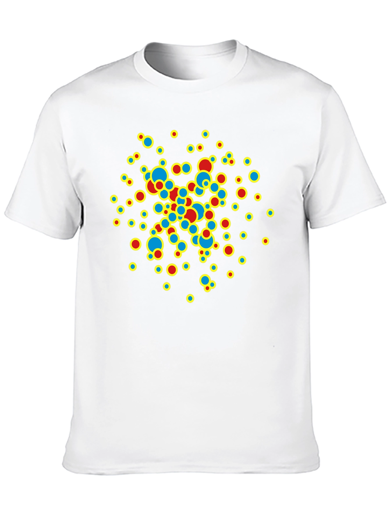 Abstract Circle Design Black T-Shirt