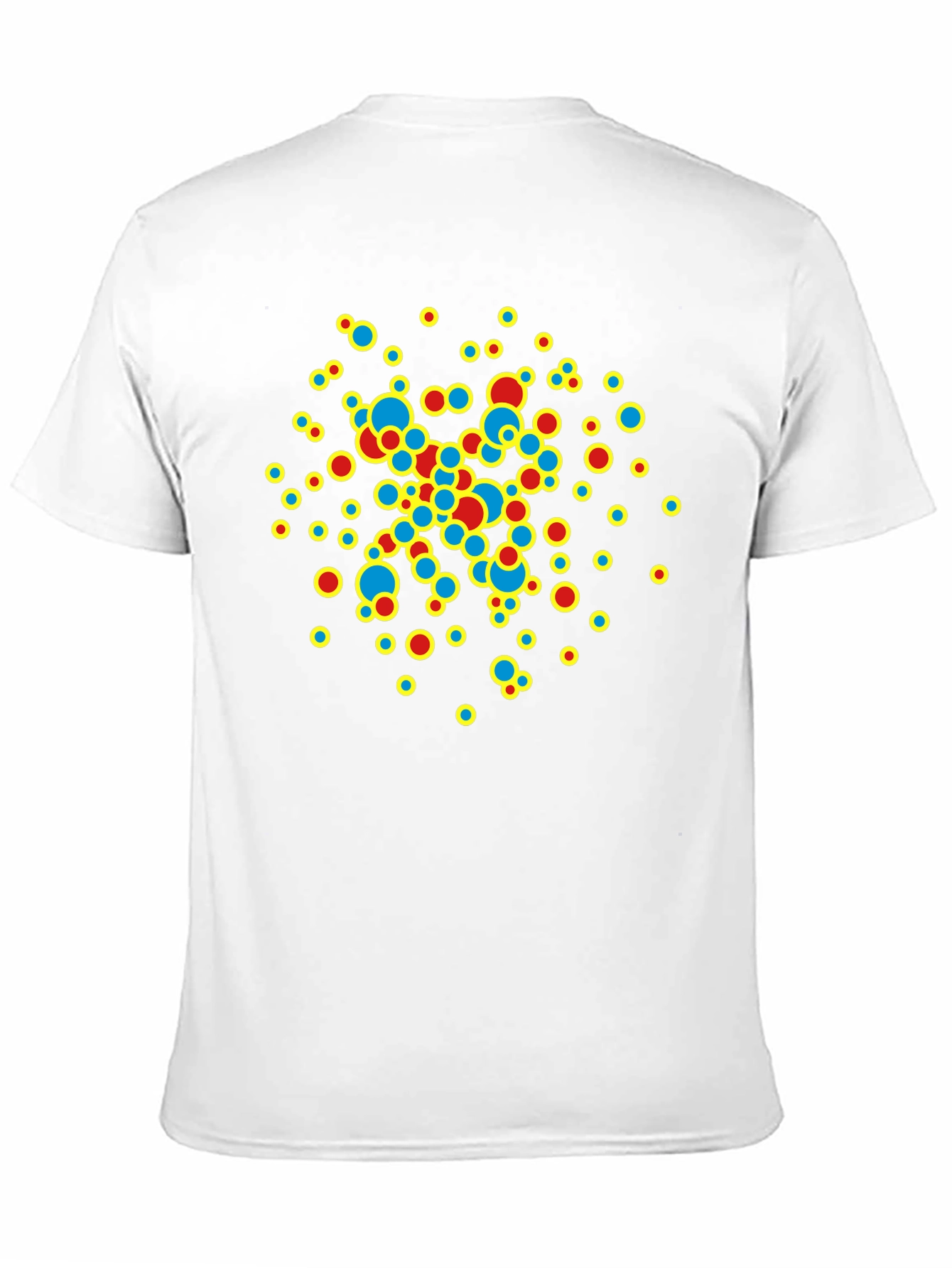 Abstract Circle Design Black T-Shirt