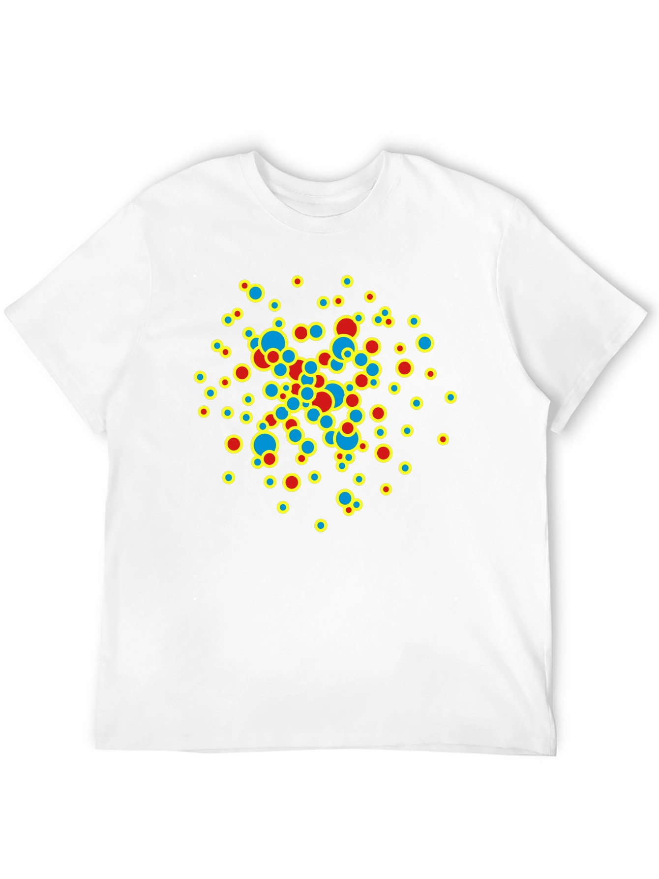 Abstract Circle Design Black T-Shirt
