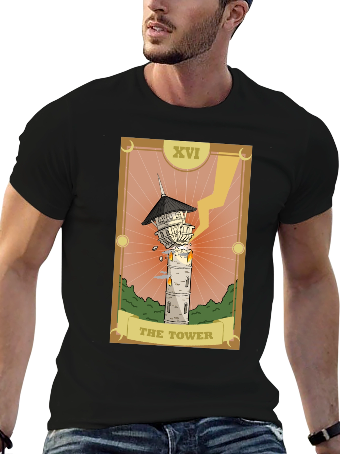 The Tower Tarot Card Graphic Tee
