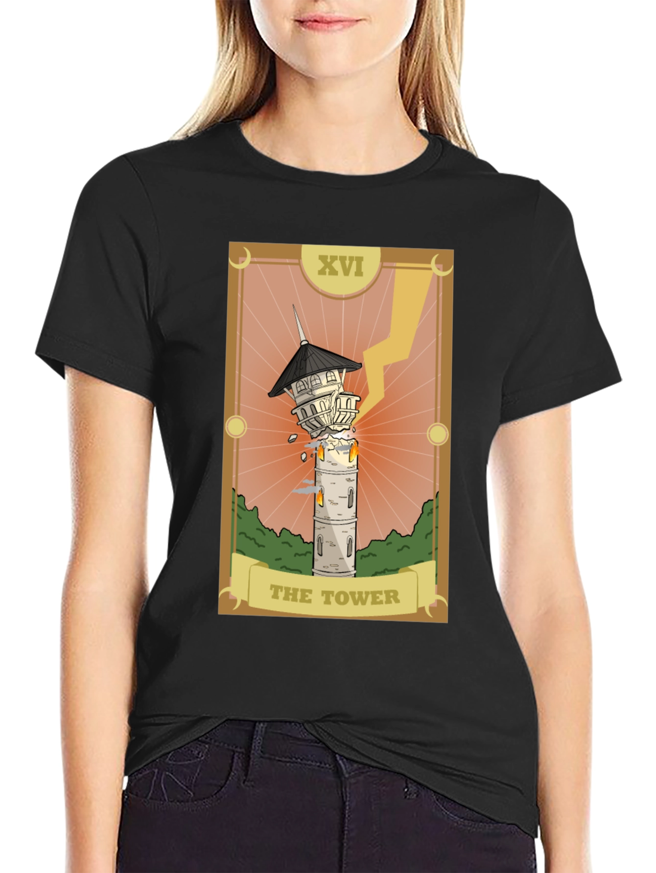 The Tower Tarot Card Graphic Tee