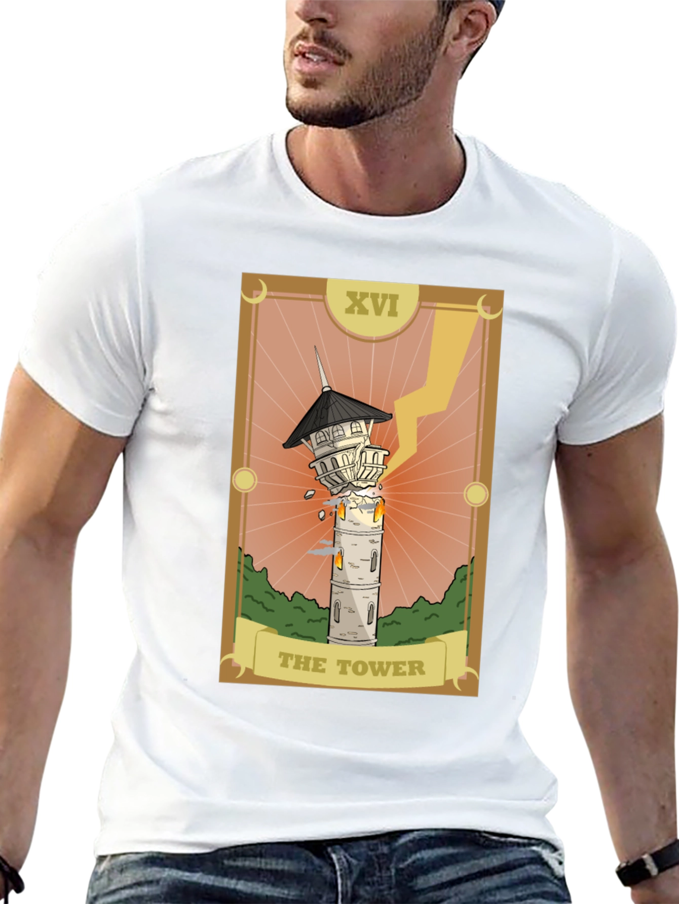 The Tower Tarot Card Graphic Tee