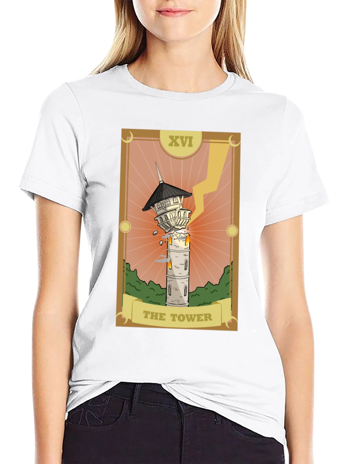 The Tower Tarot Card Graphic Tee