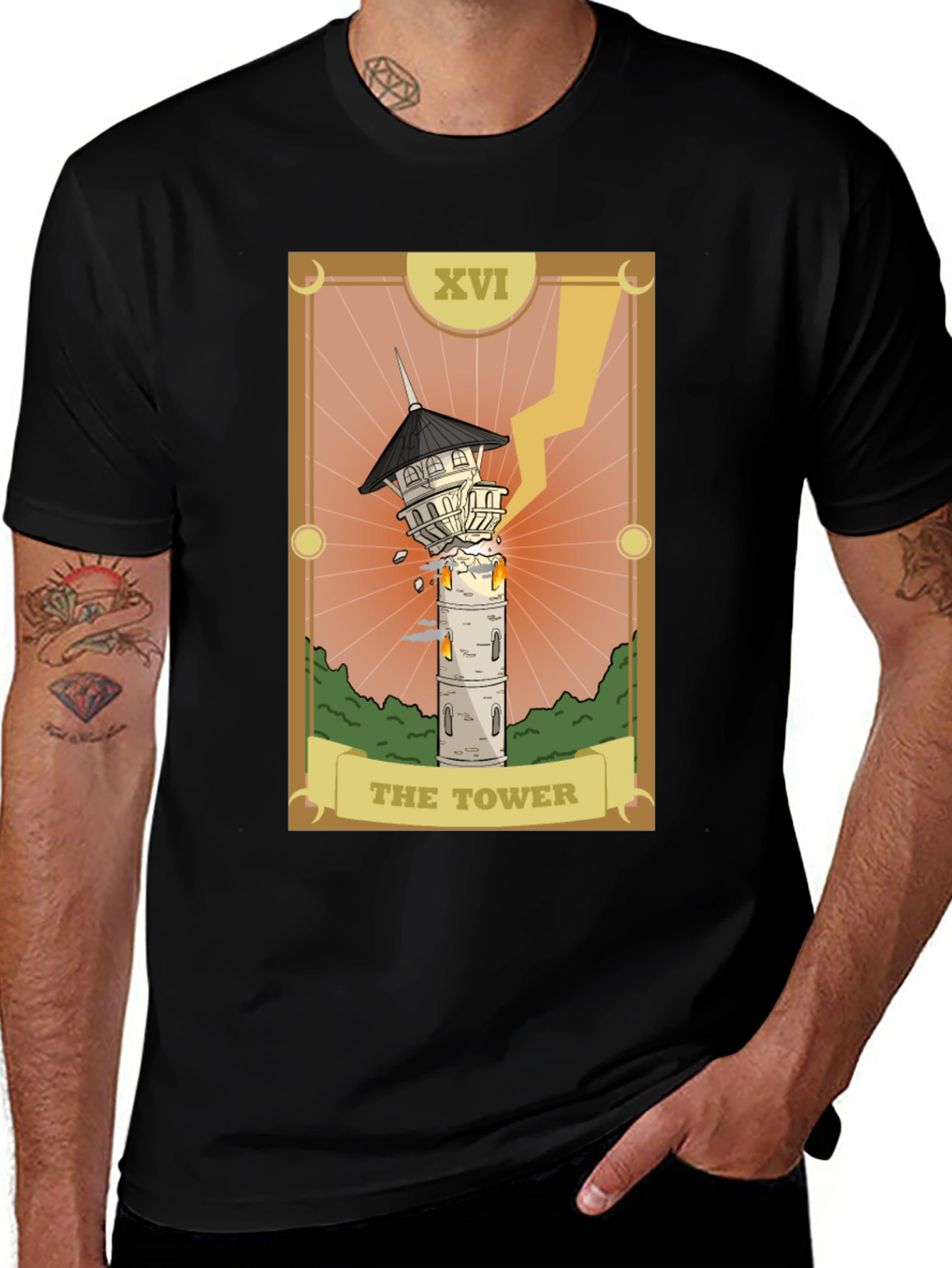 The Tower Tarot Card Graphic Tee