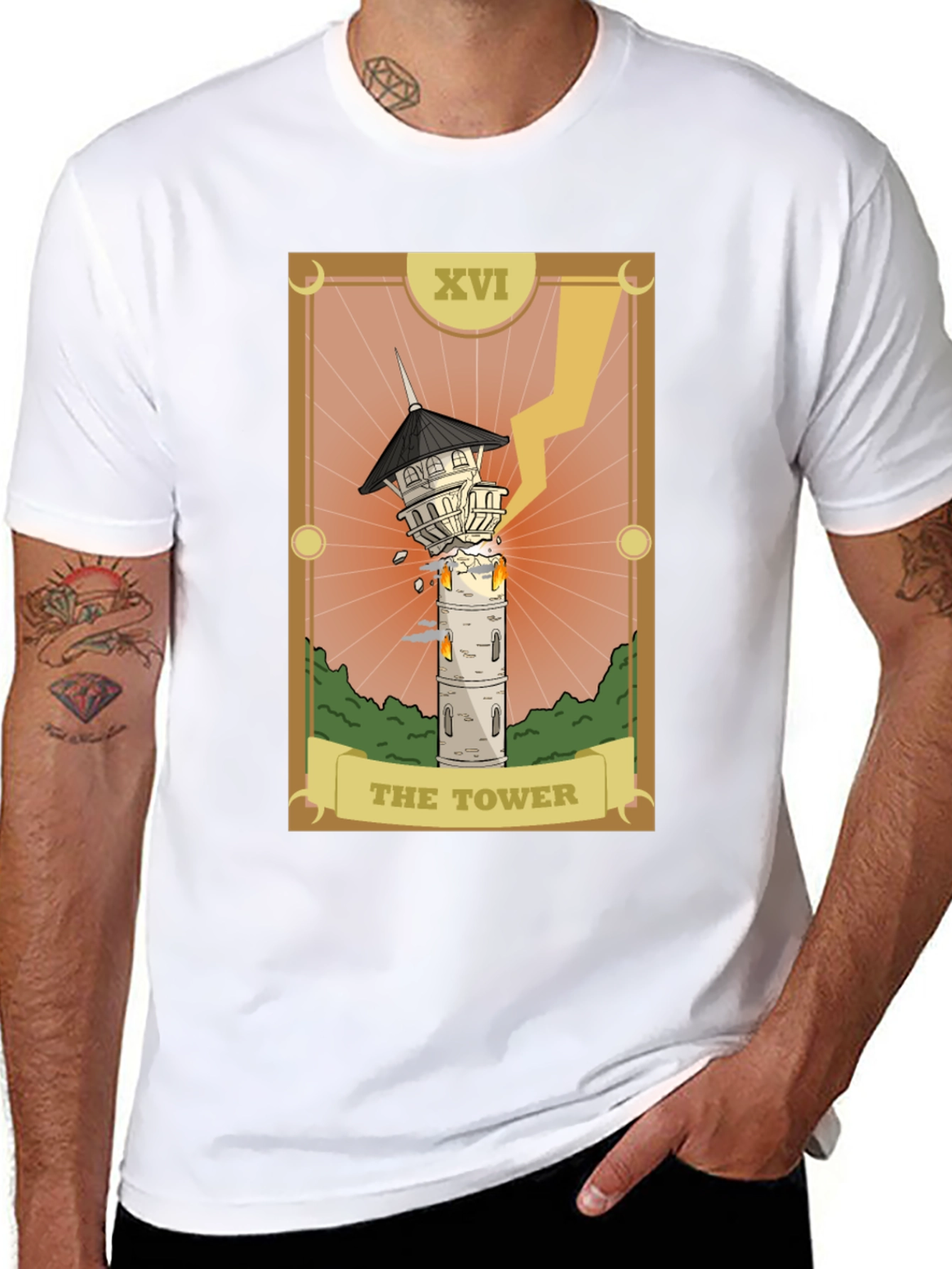The Tower Tarot Card Graphic Tee