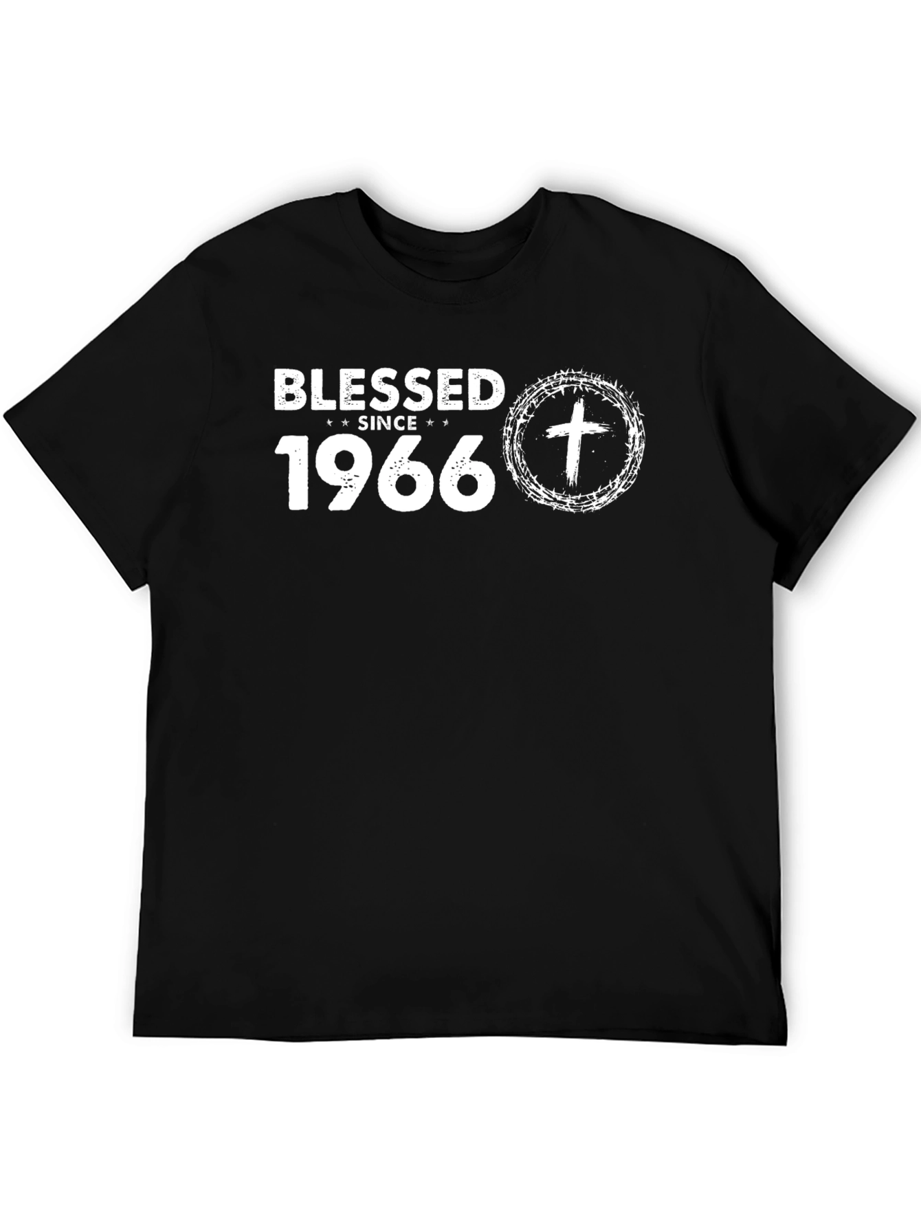 Blessed Since 1966 Graphic Tee - Black