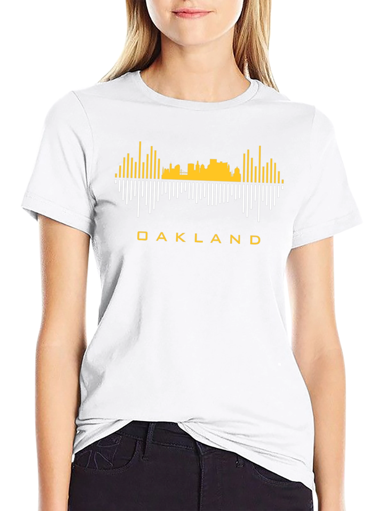 Oakland Skyline T-Shirt - Black Graphic Tee