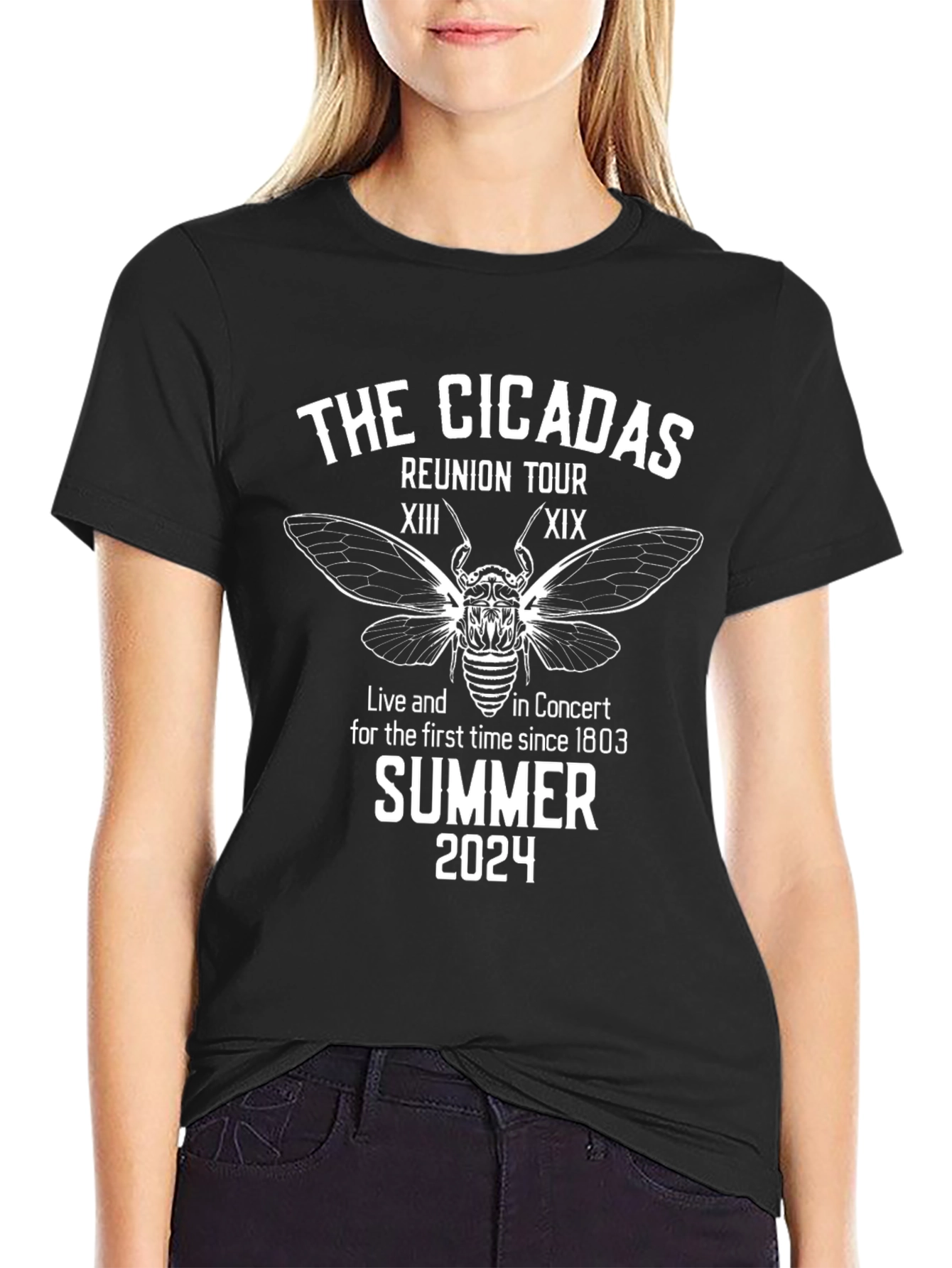 Cicadas Reunion Tour Summer 2024 Black T-Shirt