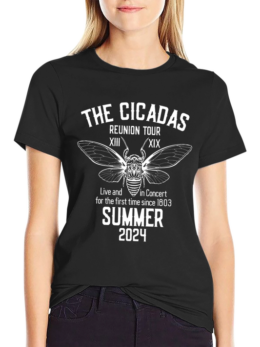 Cicadas Reunion Tour Summer 2024 Black T-Shirt