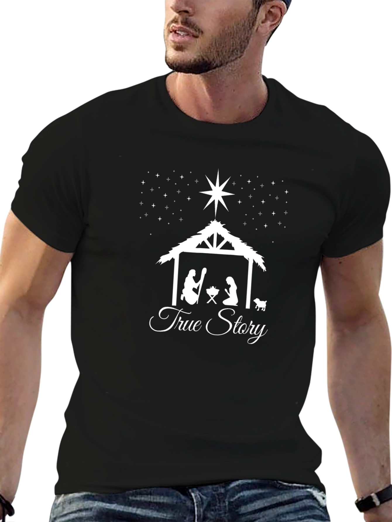 True Story Nativity Scene T-Shirt Christmas Tee