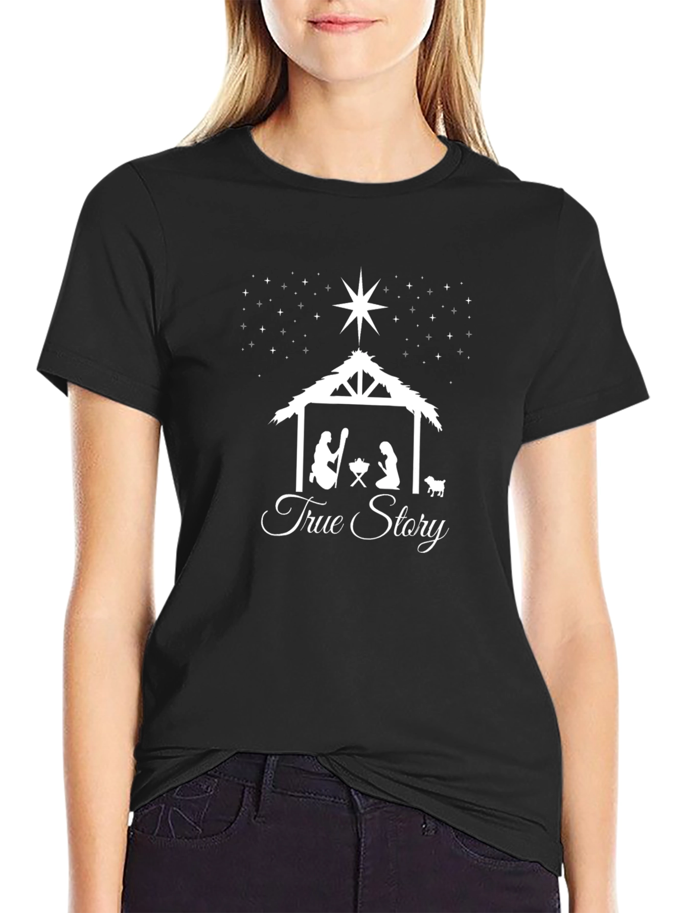 True Story Nativity Scene T-Shirt Christmas Tee