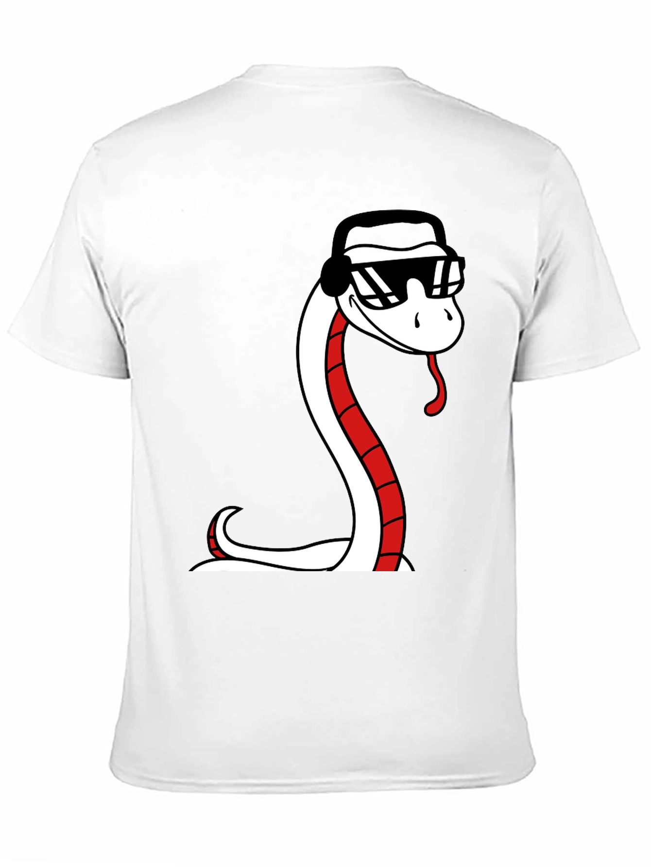 Cool Snake Graphic Tee - Black Cotton T-Shirt