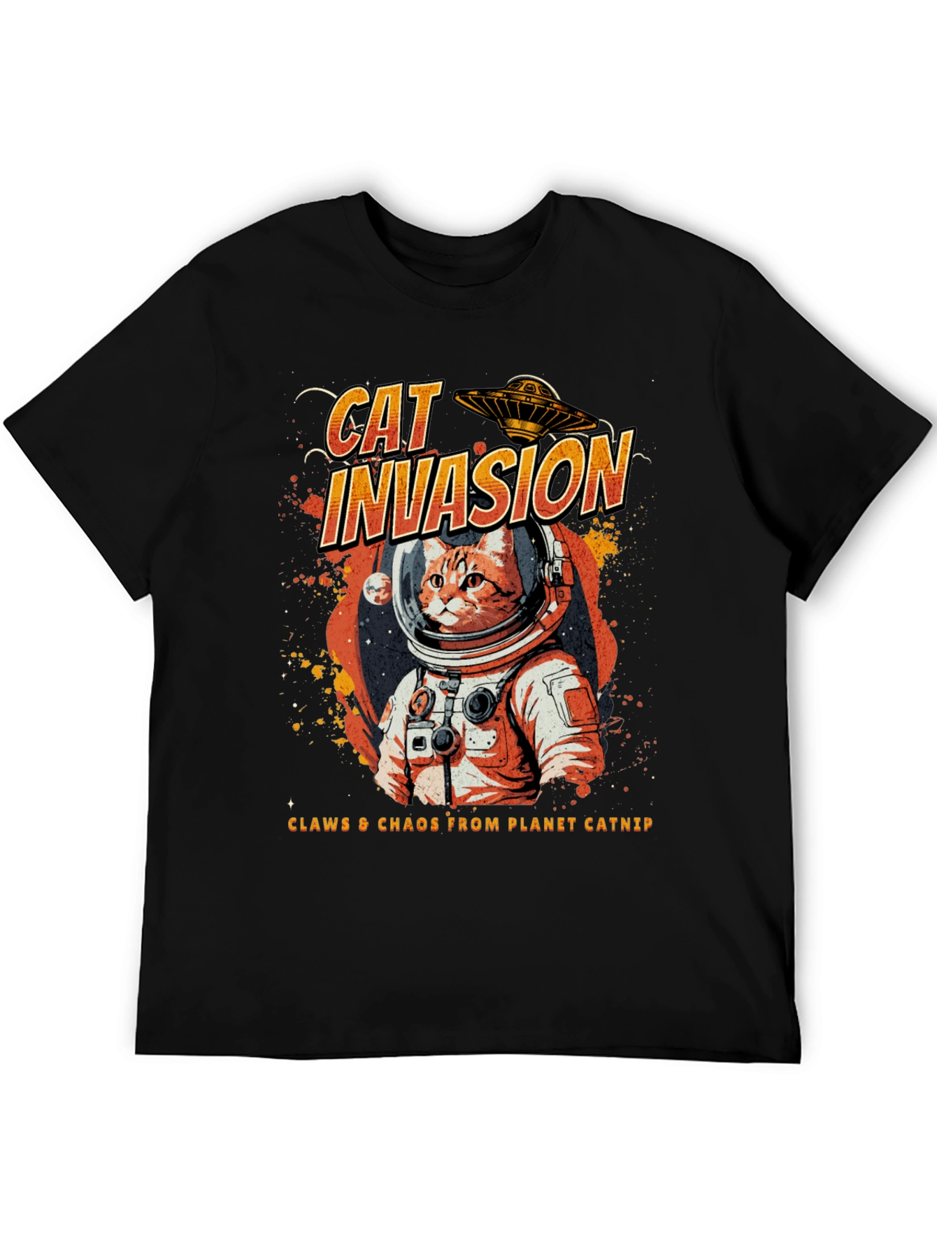 Cat Invasion T-Shirt - Space Cat Tee