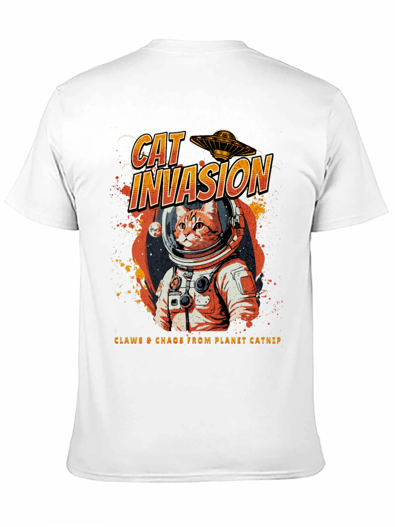 Cat Invasion T-Shirt - Space Cat Tee