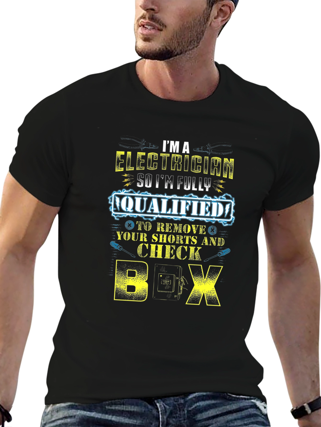 Electrician Humor Graphic T-Shirt - Funny Electrician Gift