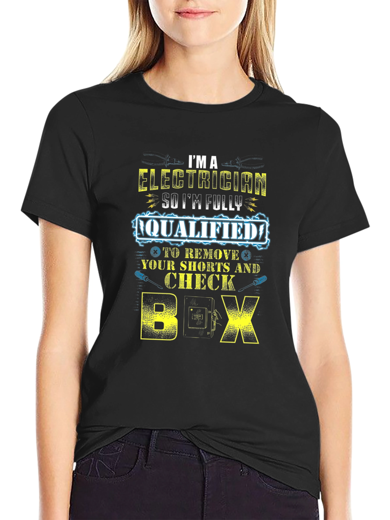 Electrician Humor Graphic T-Shirt - Funny Electrician Gift