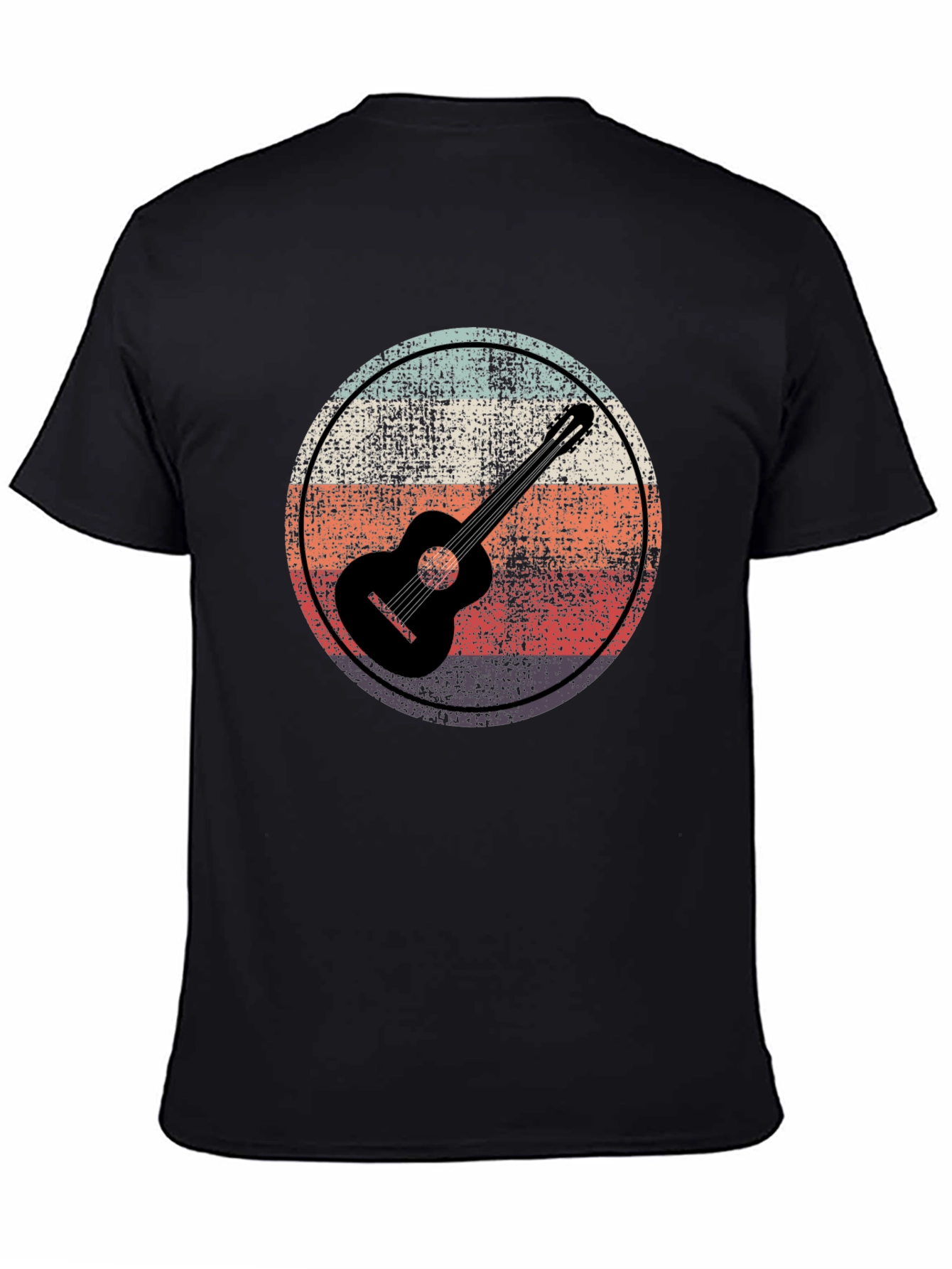 Retro Guitar Circle Graphic Tee
