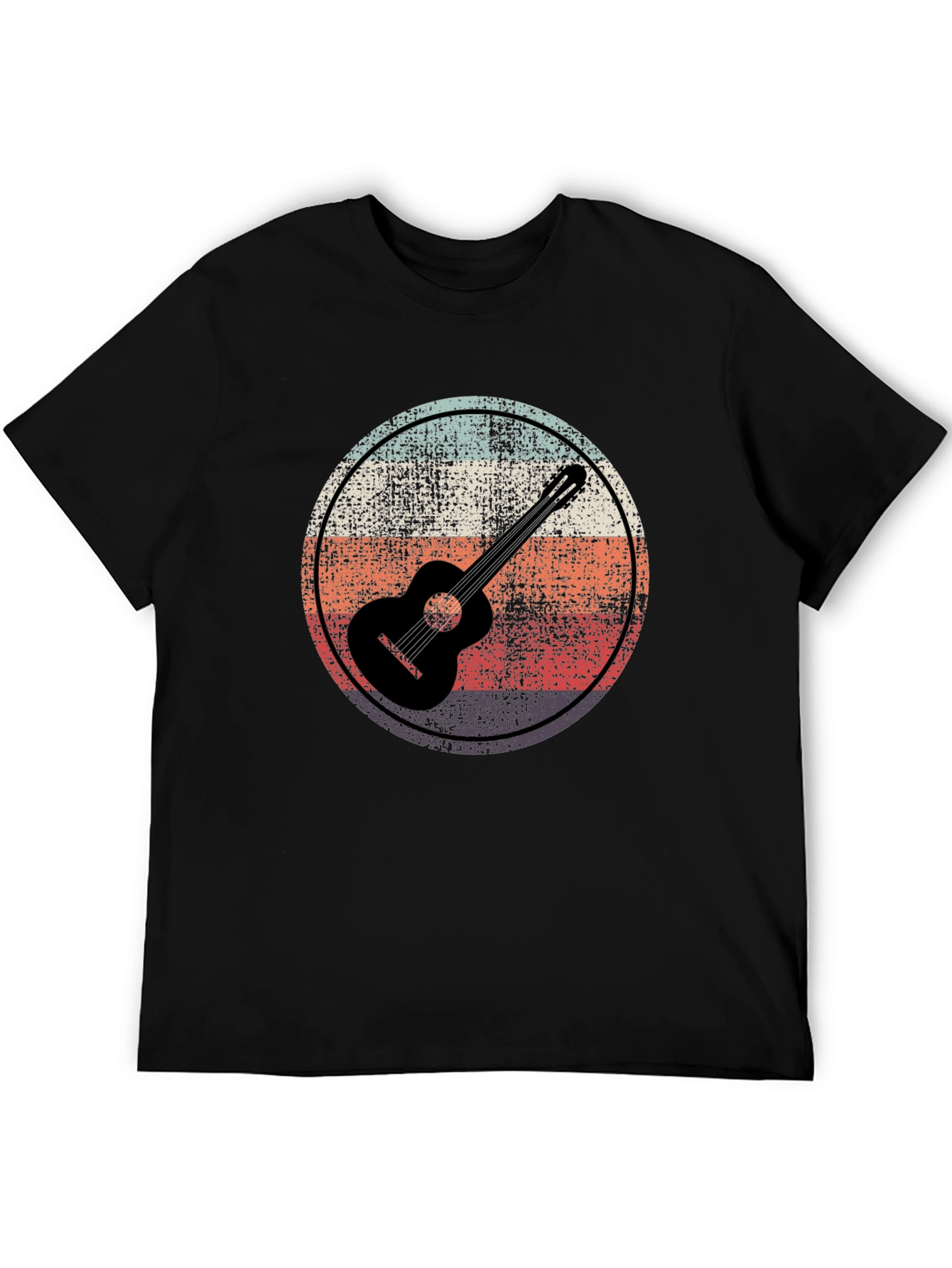 Retro Guitar Circle Graphic Tee