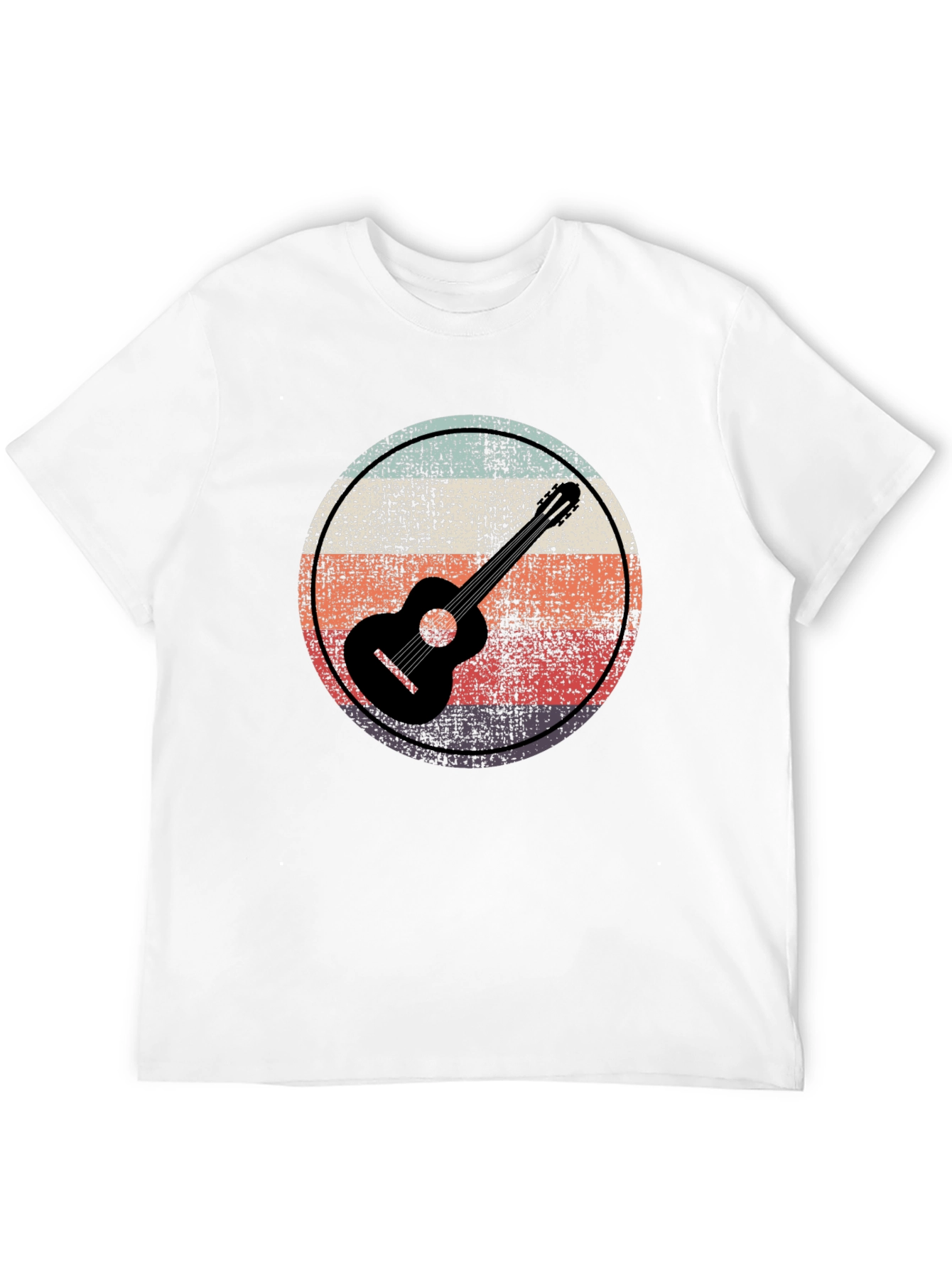 Retro Guitar Circle Graphic Tee