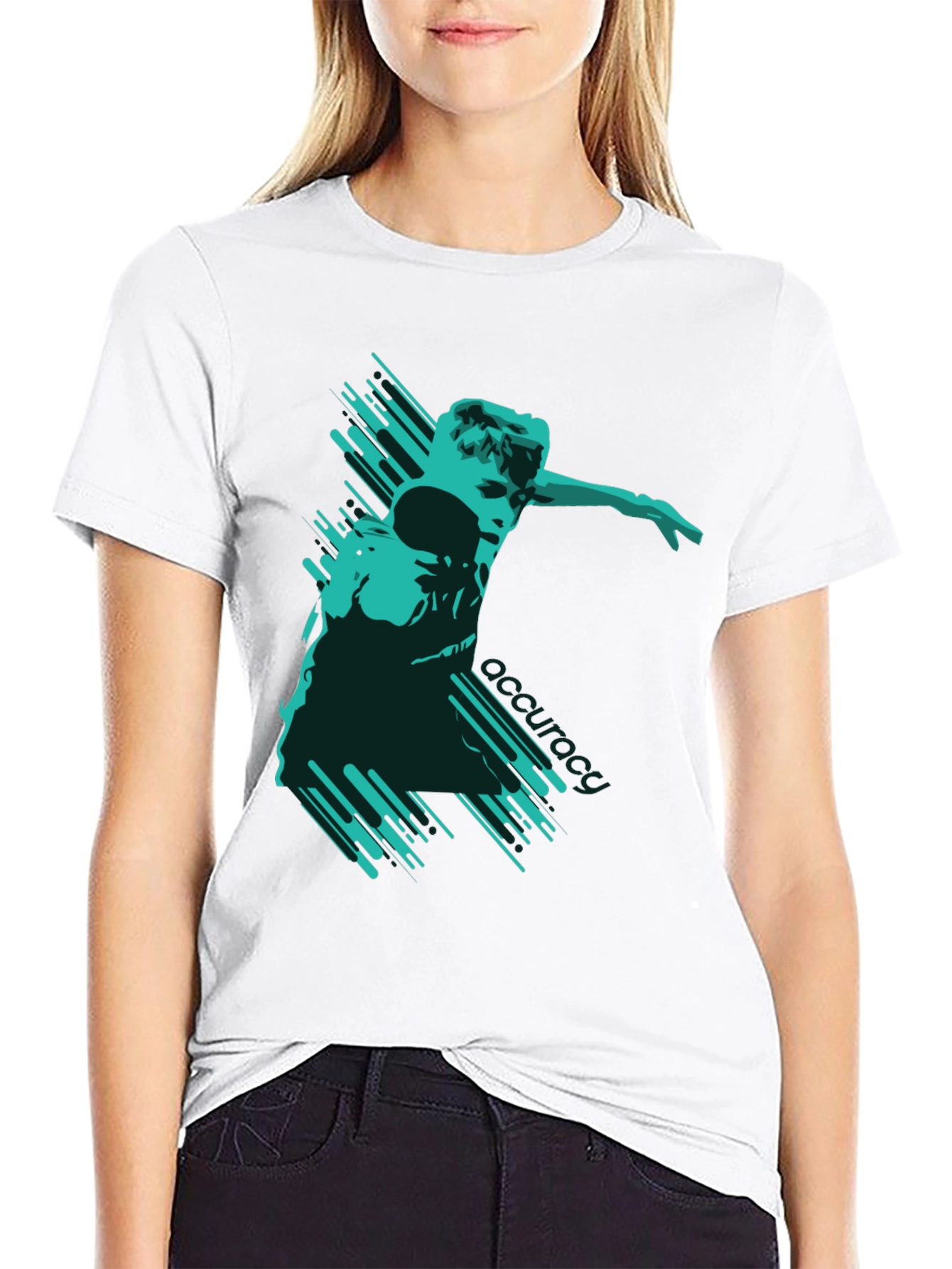 Modern Graphic T-Shirt - Abstract Athlete Design