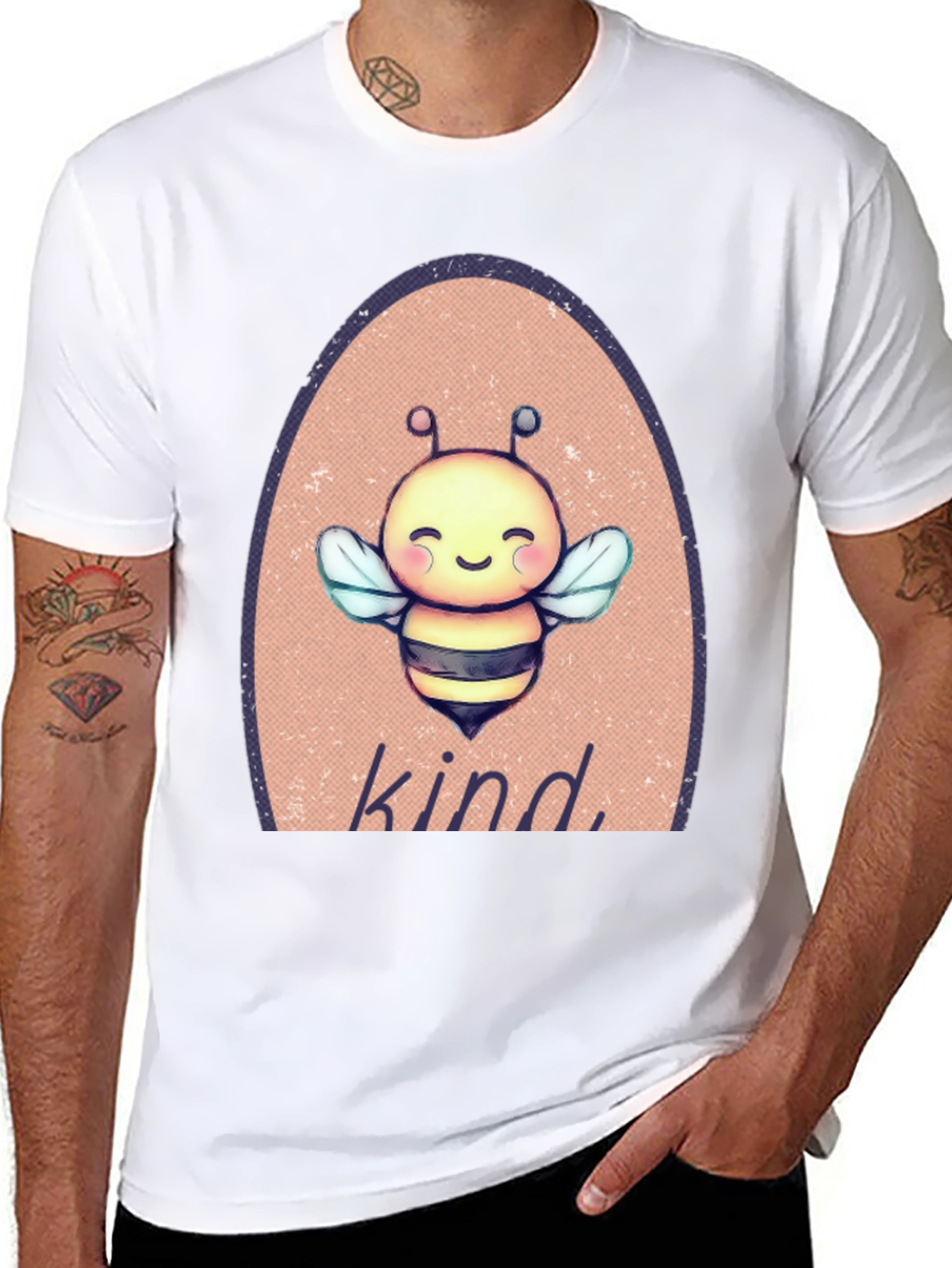 Bee Kind T-Shirt - Cute Cartoon Bee Design