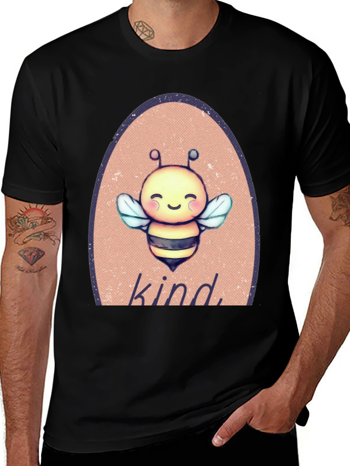 Bee Kind T-Shirt - Cute Cartoon Bee Design