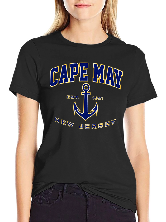 Cape May New Jersey Anchor Graphic T-Shirt