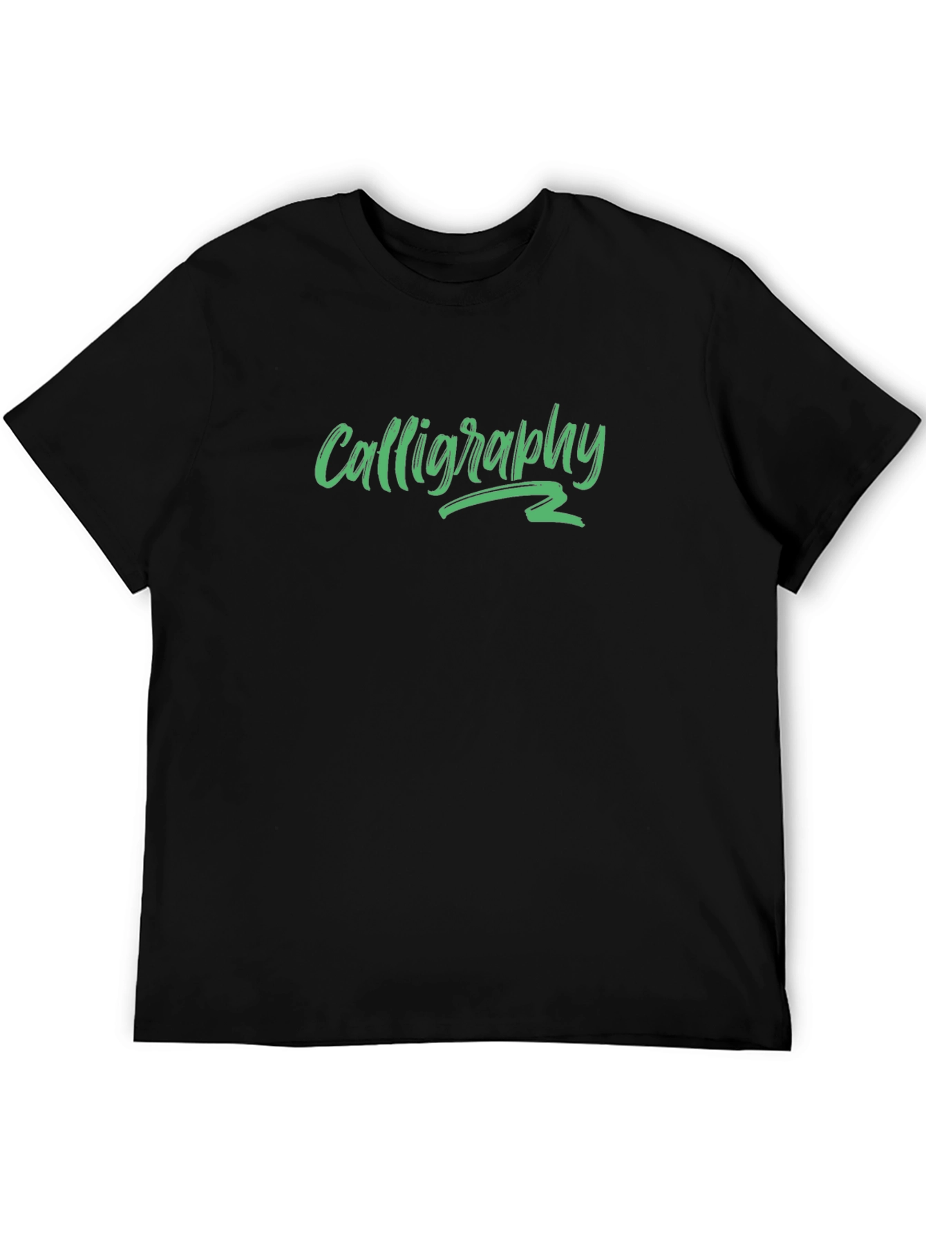 Calligraphy Graphic T-Shirt - Stylish Black Tee