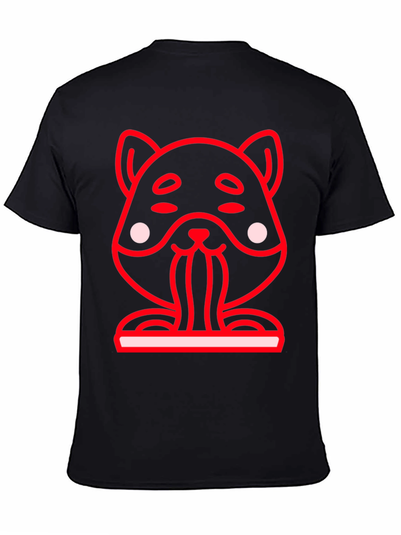 Funny Hamster Graphic Tee - Black Crew Neck Shirt