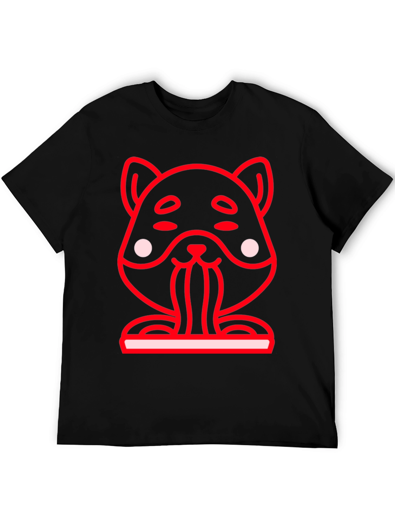 Funny Hamster Graphic Tee - Black Crew Neck Shirt