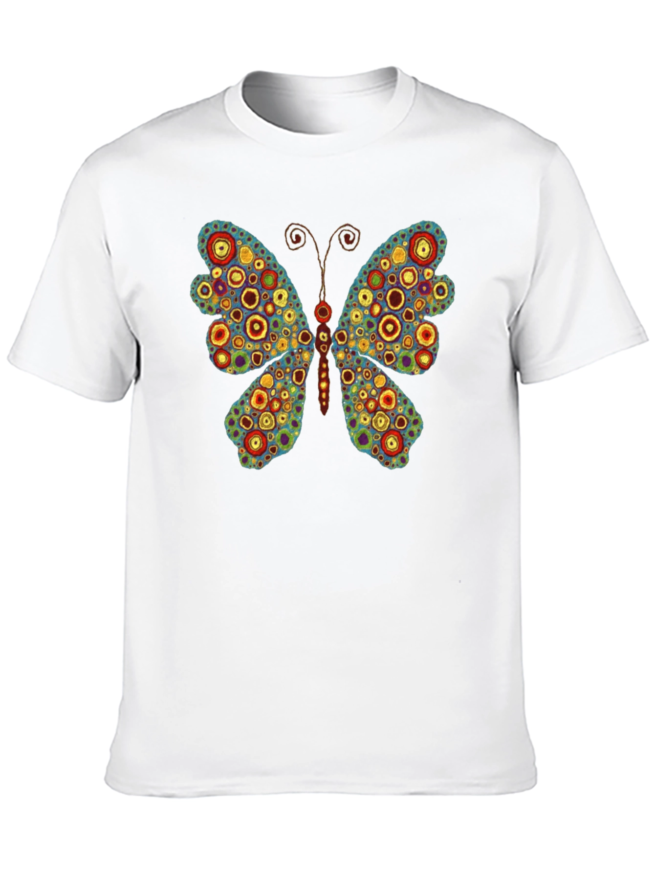 Butterfly Art Print Black T-Shirt