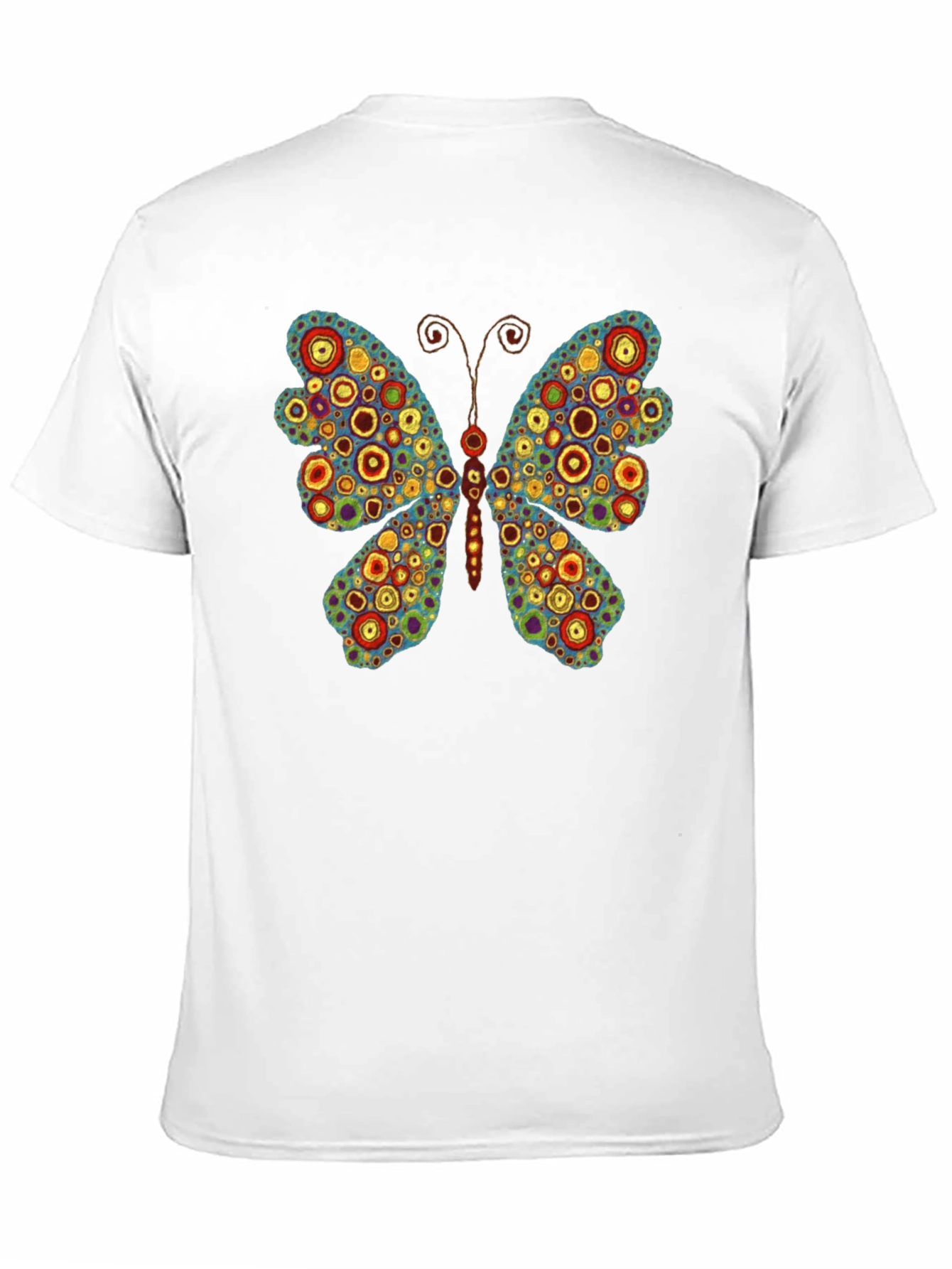 Butterfly Art Print Black T-Shirt