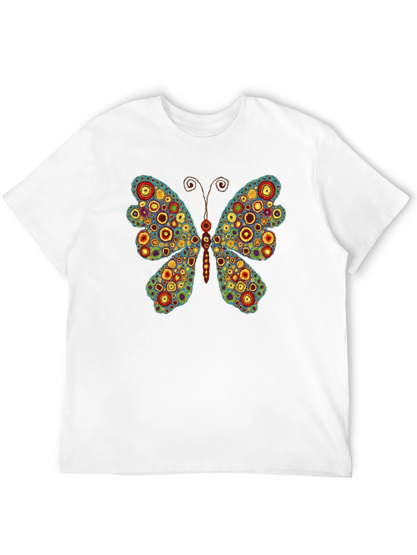 Butterfly Art Print Black T-Shirt