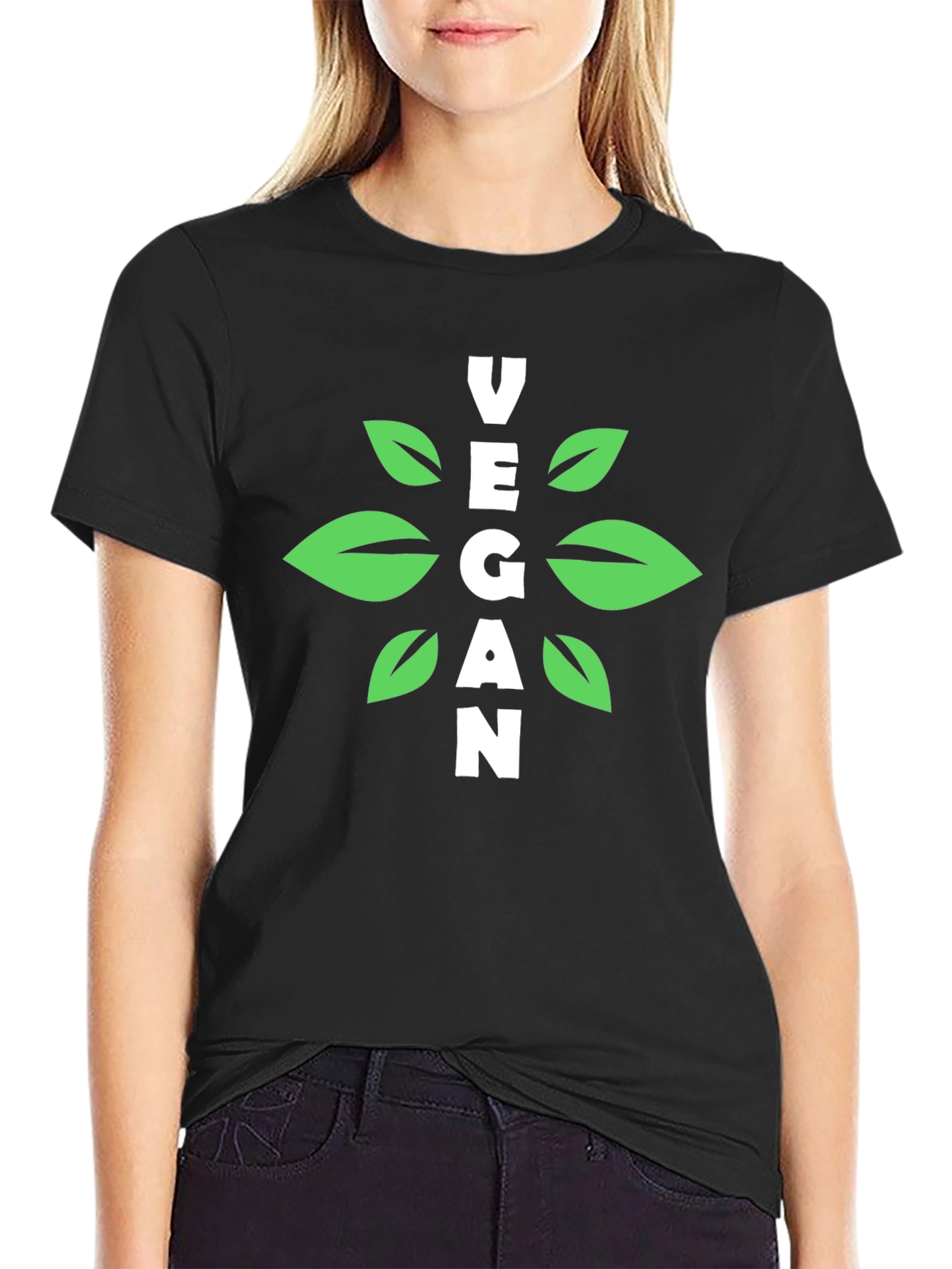Vegan Graphic Tee - Black