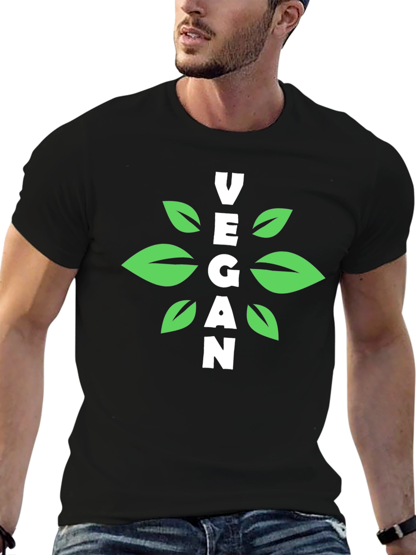 Vegan Graphic Tee - Black