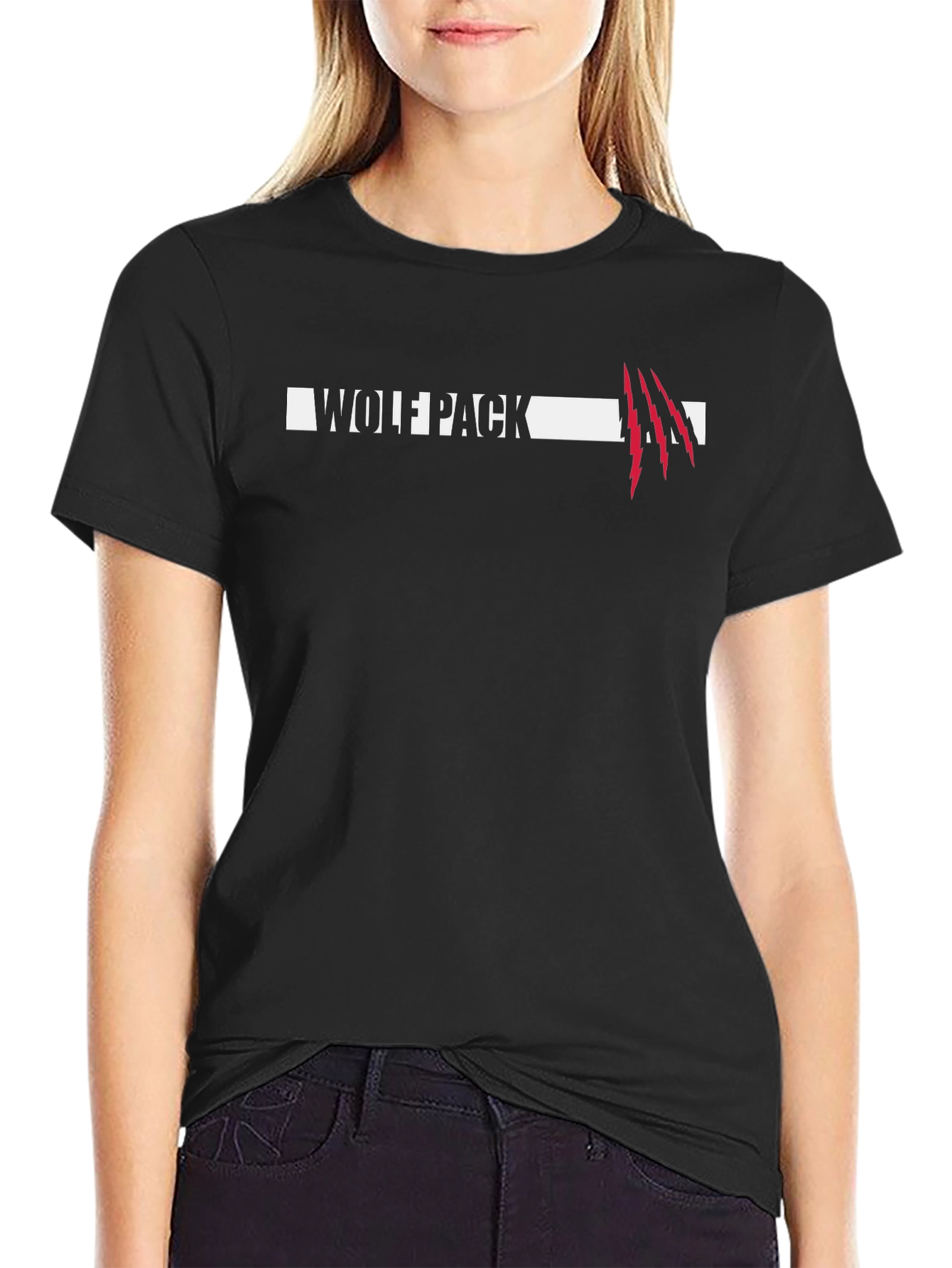 Wolf Pack Graphic Tee - Mens Black T-Shirt