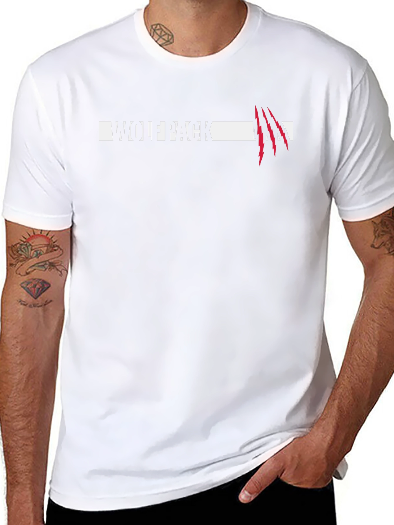 Wolf Pack Graphic Tee - Mens Black T-Shirt