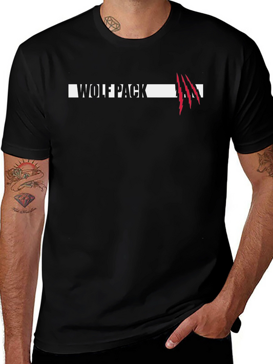 Wolf Pack Graphic Tee - Mens Black T-Shirt
