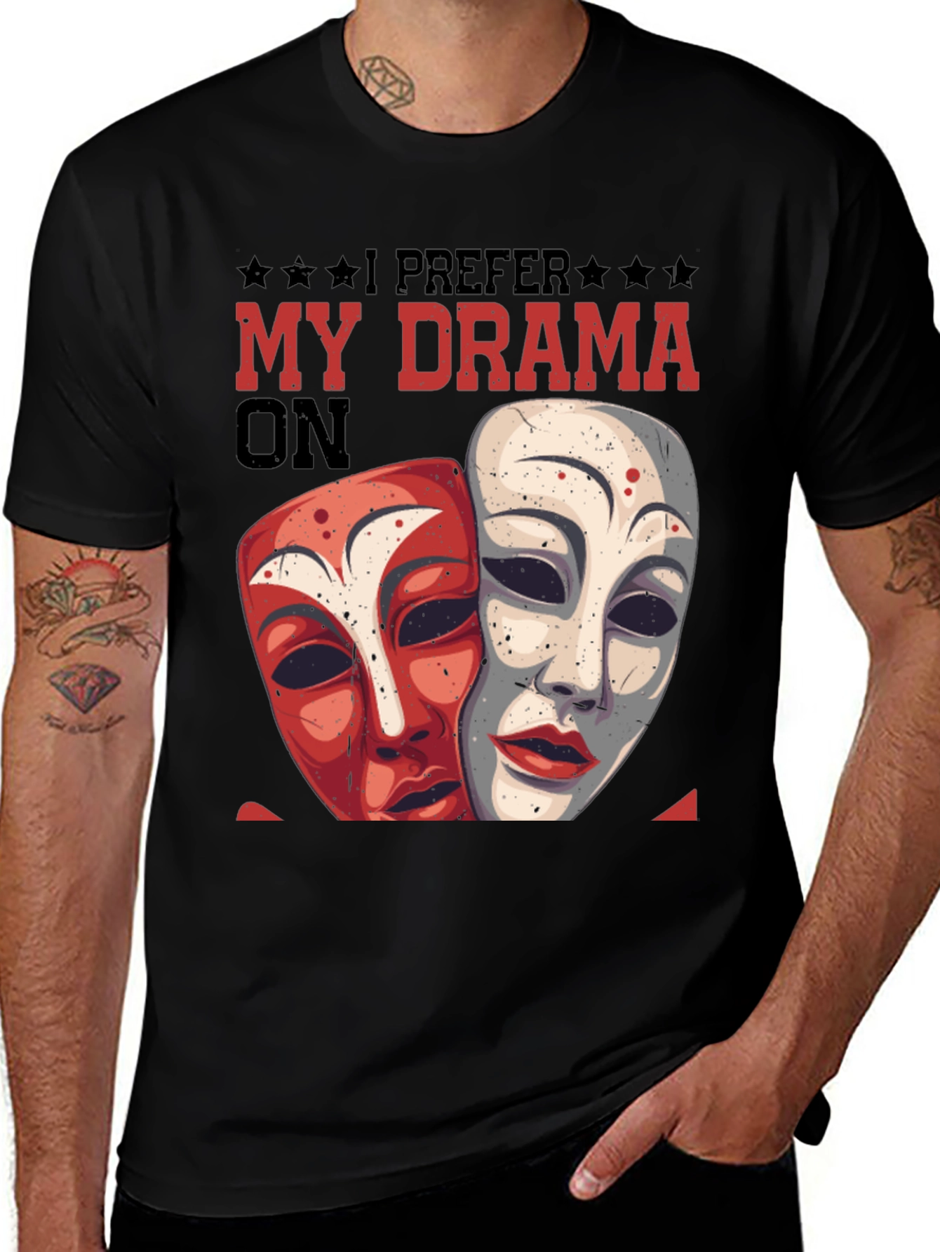 Drama Masks Graphic Tee