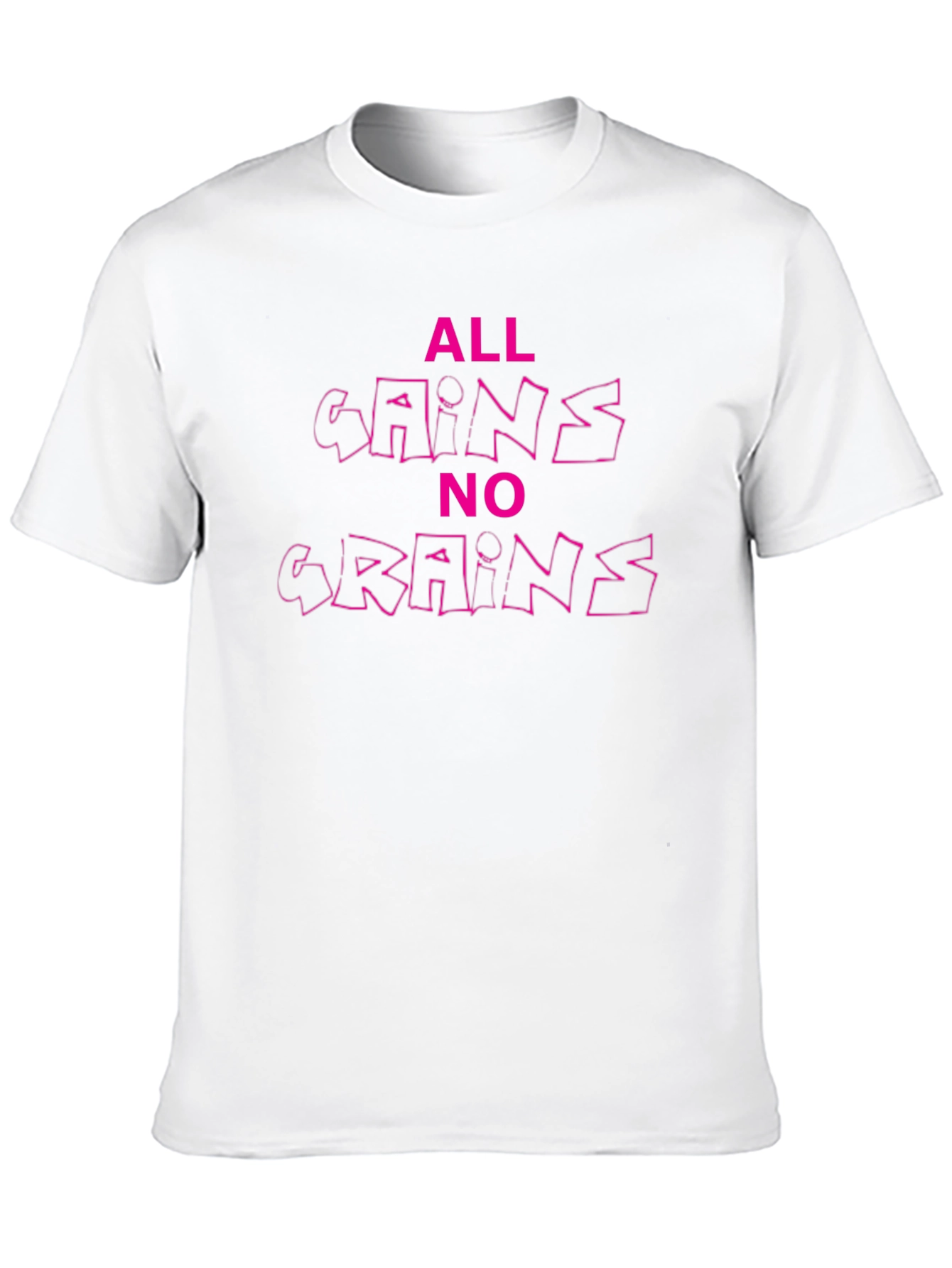 All Gains No Grains Graphic Tee - Black
