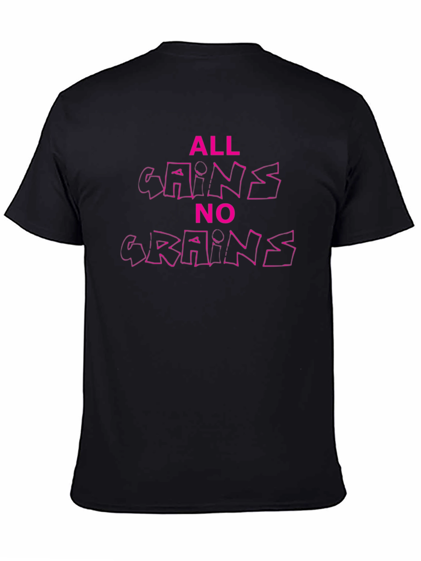 All Gains No Grains Graphic Tee - Black