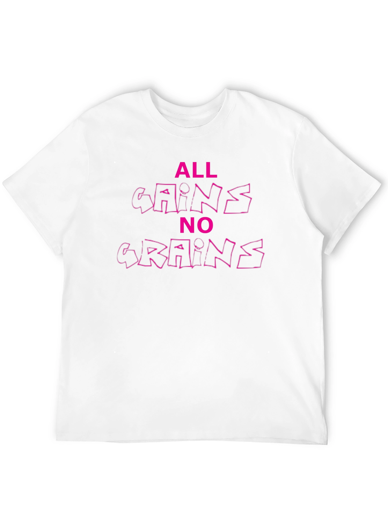All Gains No Grains Graphic Tee - Black