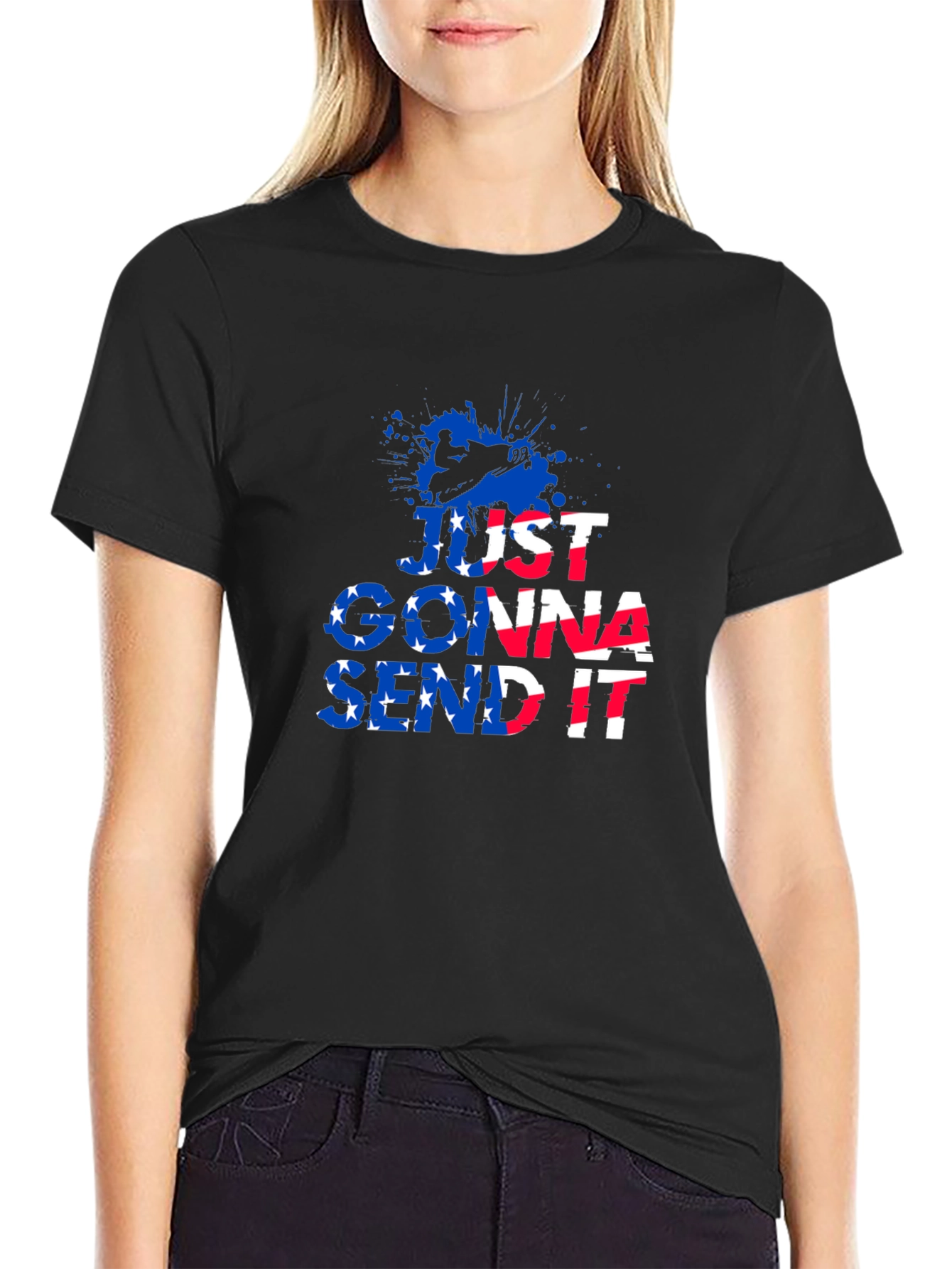 Just Gonna Send It T-Shirt - Black Graphic Tee